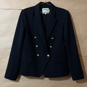L'Agence | Kenzie Blazer Double Breasted Sculpted Jacket Black Size 8